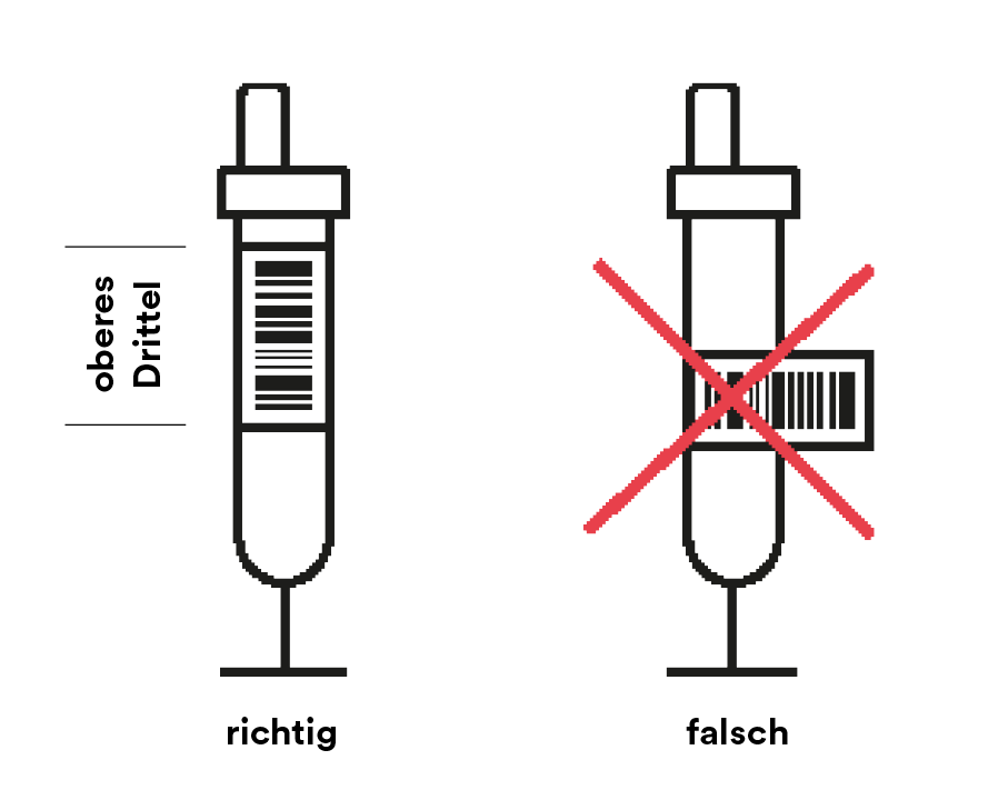 Proben bekleben